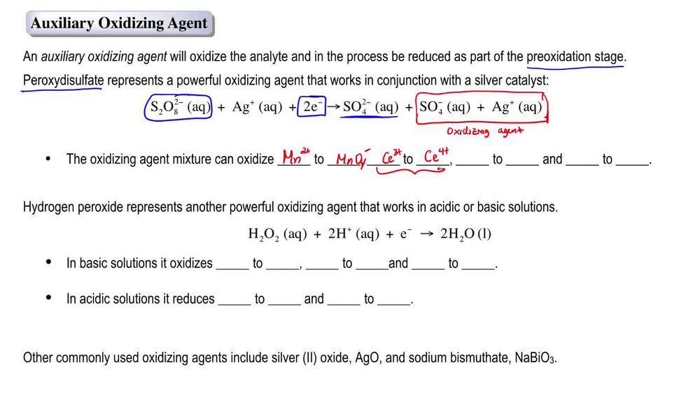 Analyte Oxidation State
