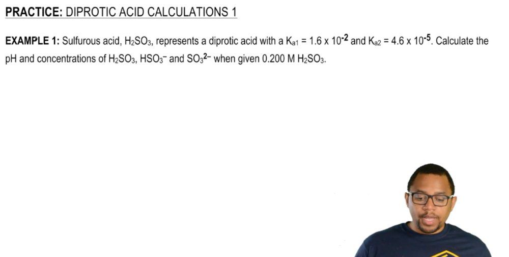 Diprotic Acids and Bases Calculations 1