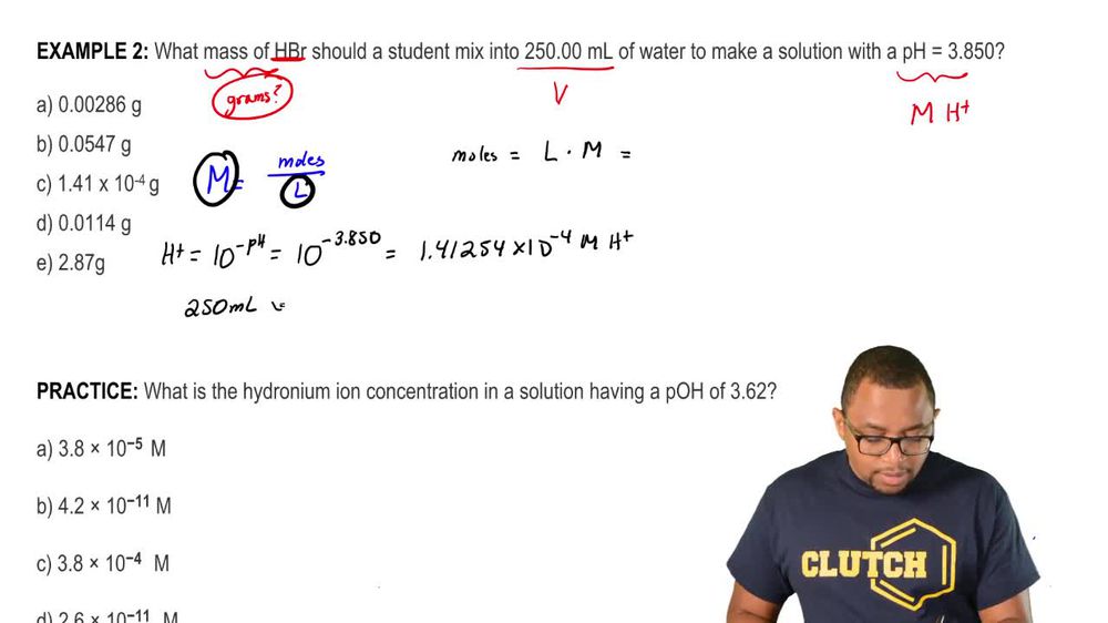 pH and pOH Calculations 1