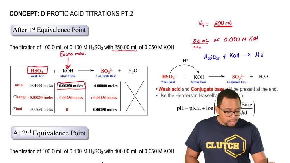 Diprotic Acid Titrations