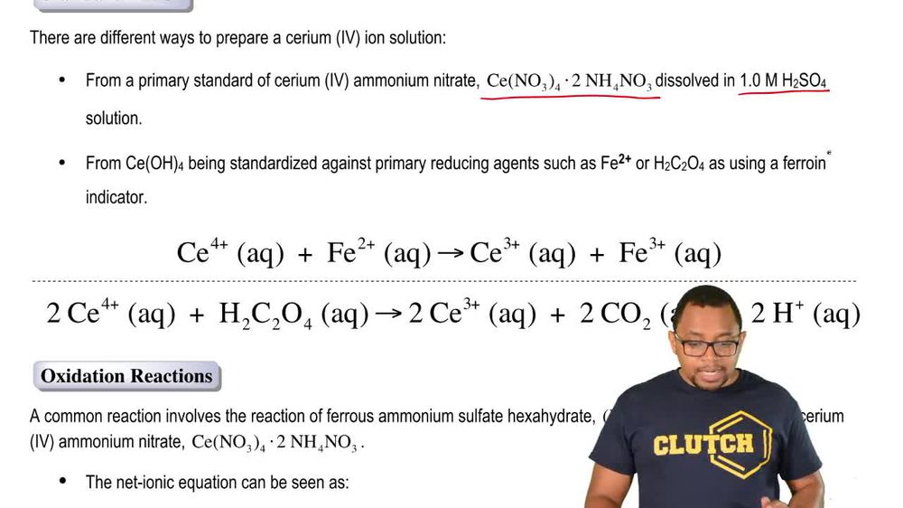 Oxidizing Agent - Cerium (IV) Ion