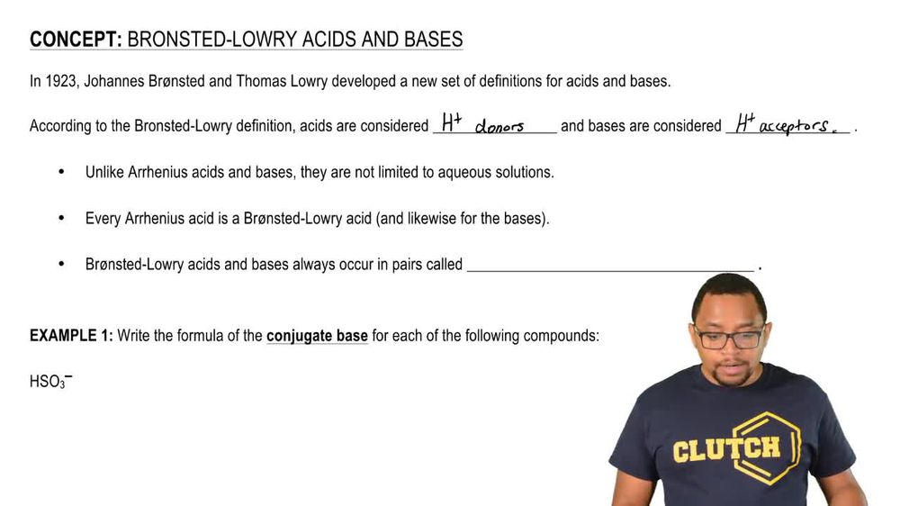 Bronsted-Lowry Acid-Base