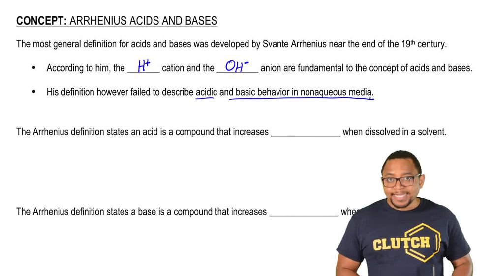 Arrhenius Acids and Bases