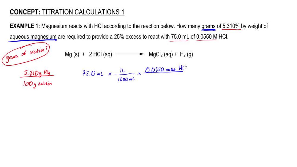 Titrations Calculations 1