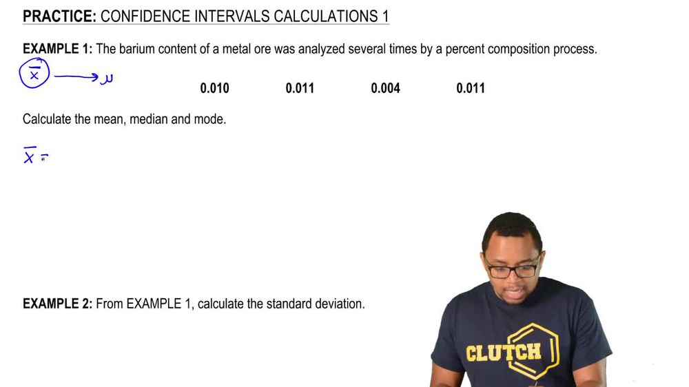 Confidence Intervals Calculations 1