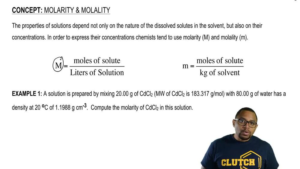 Molarity vs. Molality