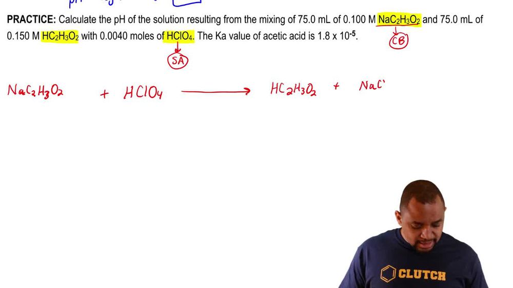 Weak Base-Strong Acid Titrations Calculations