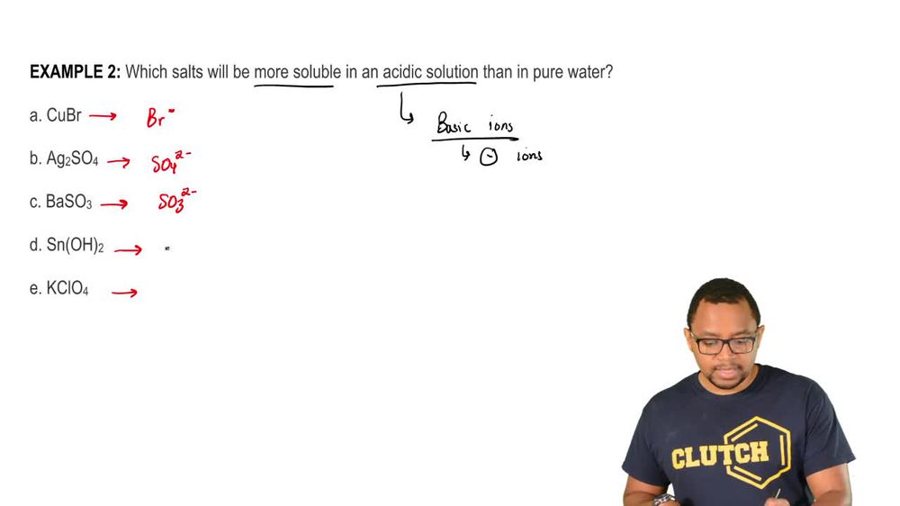Ionic Salts & Solubility Calculations 1