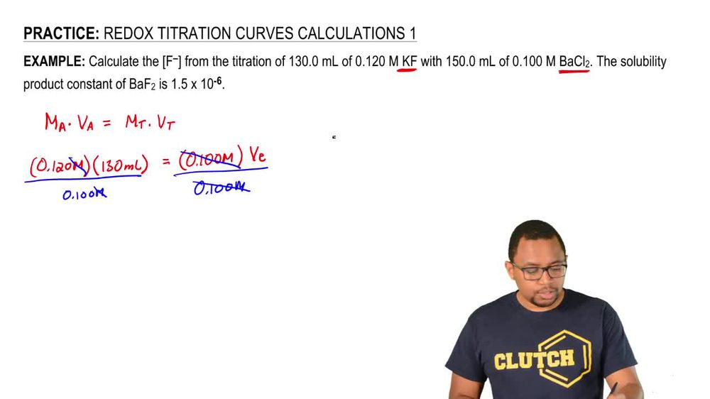 Redox Titration Curves Calculations