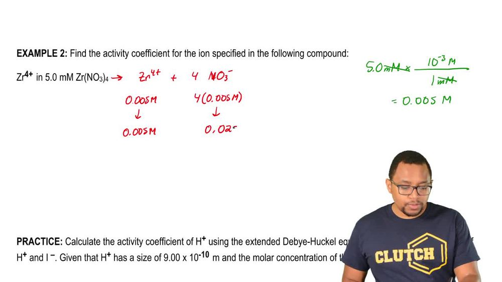 Activity Coefficient Table Calculations 1