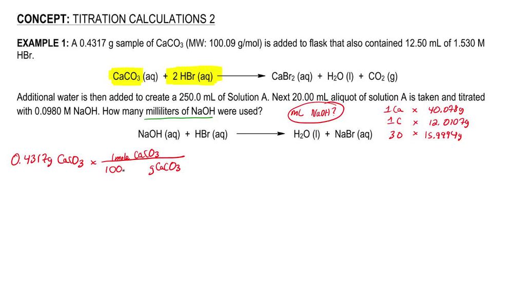 Titrations Calculations 2