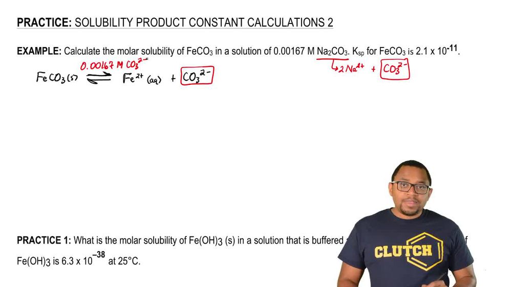 Solubility Product Constant Calculations