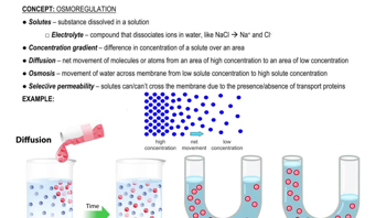 Osmosis and Osmolarity