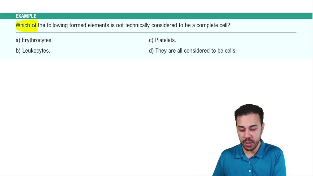 Platelets: Hemostasis Example 1