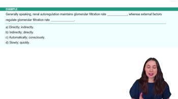 Renal Physiology: Regulation of Glomerular Filtration Example 1