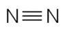 Chemical structure of a nitrogen molecule with a triple bond, labeled as N≡N, for identifying polar covalent bonds.