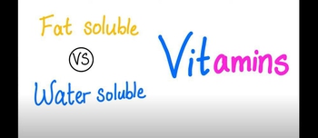 Fat Soluble VS Water Soluble Vitamins