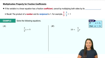 Multiplication Property for Fraction Coefficients