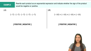 Exponential Expressions with Negative Bases Example 4
