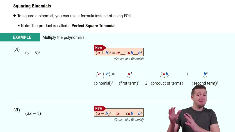 Squaring Binomials