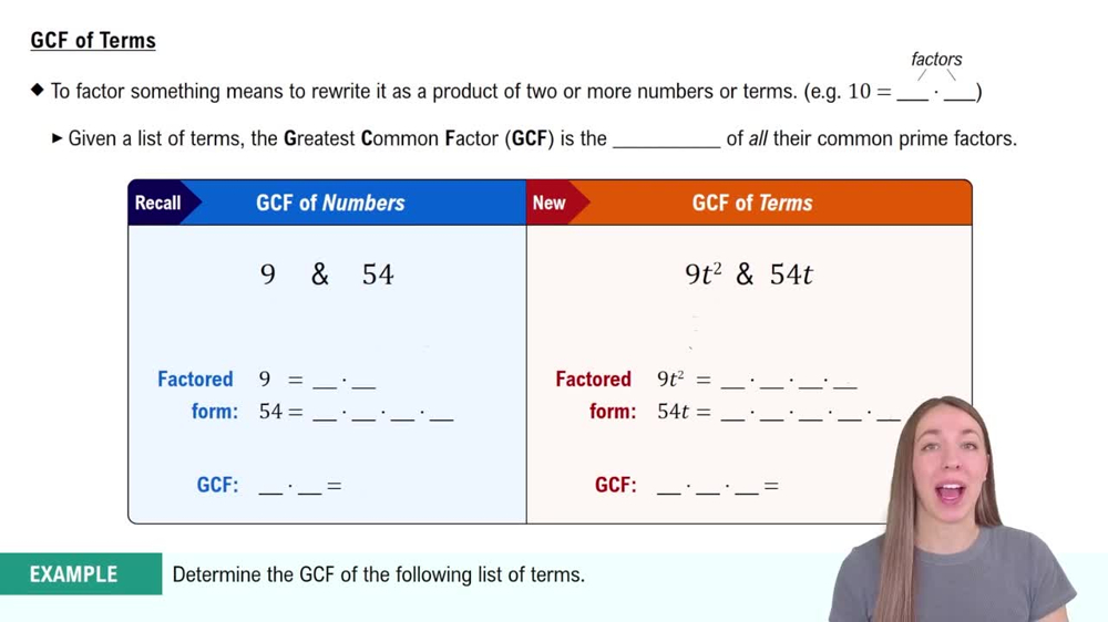 GCF of Terms