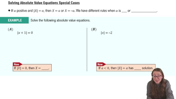Solving Absolute Value Equations Special Cases