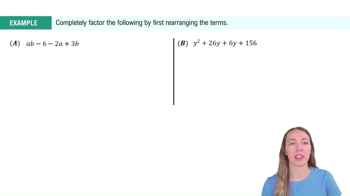 Factoring Polynomials by Grouping Example 4