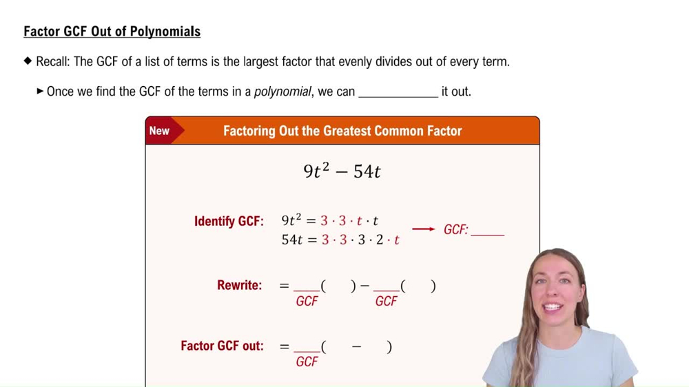 Factoring the GCF out of Polynomials