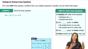 Strategy for Solving Linear Equations