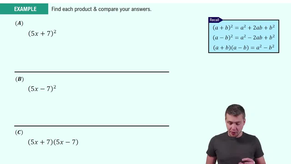 Multiply Using the Difference of Squares Formula Example 1