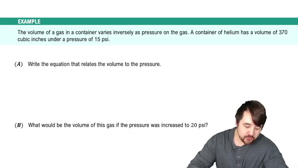 Inverse Variation Example 2