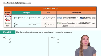 The Quotient Rule for Exponents