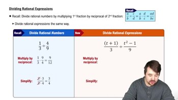 Dividing Rational Expressions