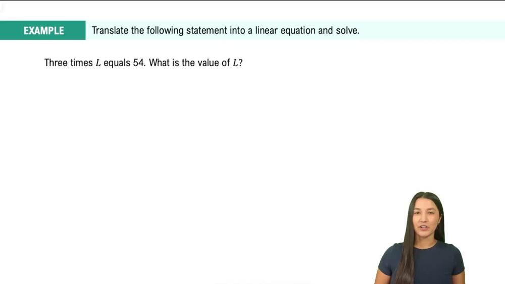 Multiplication and Division Properties of Equality Example 2
