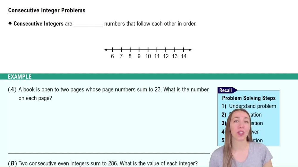 Consecutive Integers Problems