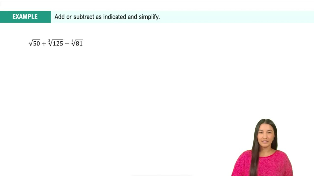 Adding & Subtracting UNLIKE Radicals Example 1