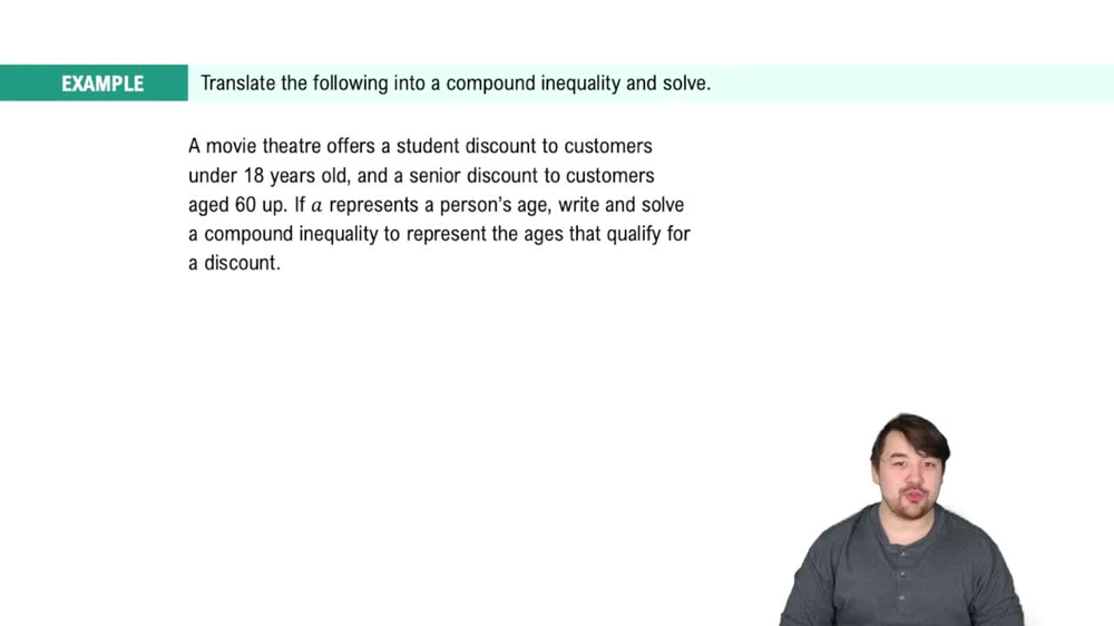 Solving Compound Inequalities Containing "or" Example 3