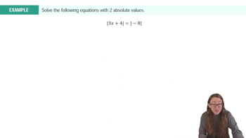 Solving Equations Involving 2 Absolute Values Example 1