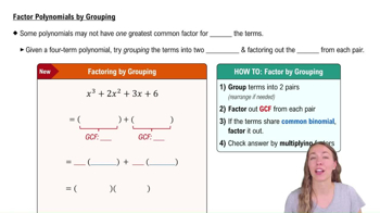 Factoring Polynomials by Grouping