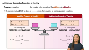 Addition and Subtraction Properties of Equality