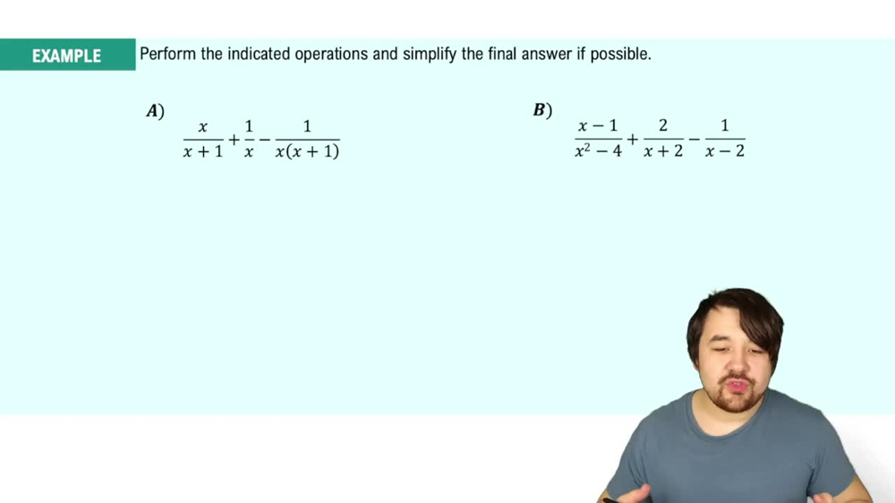 Adding and Subtracting Rational Expressions with Unlike Denominators Example 1