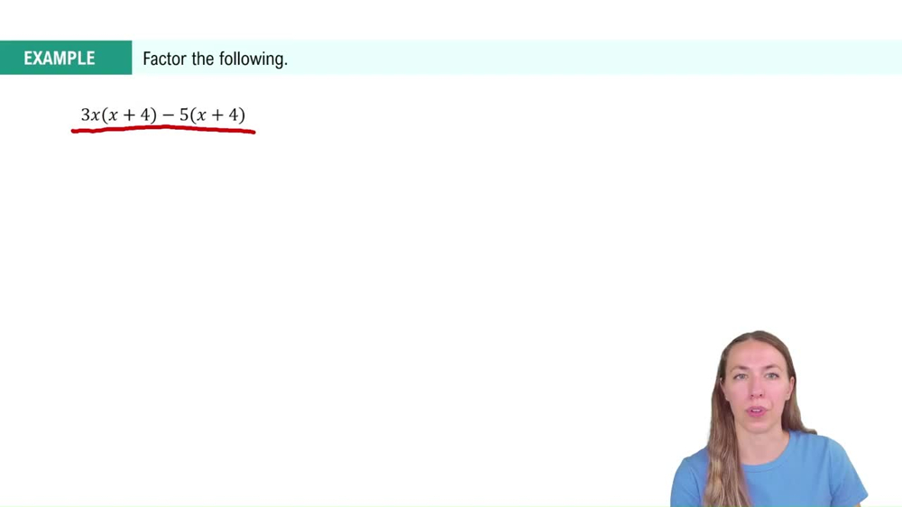 Factoring the GCF out of Polynomials Example 3