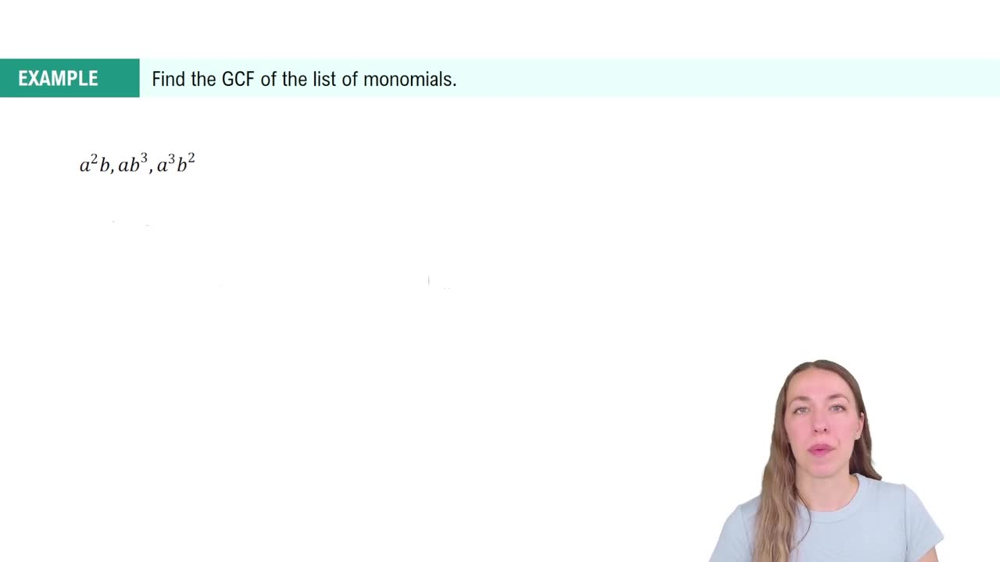 GCF of Terms Example 1