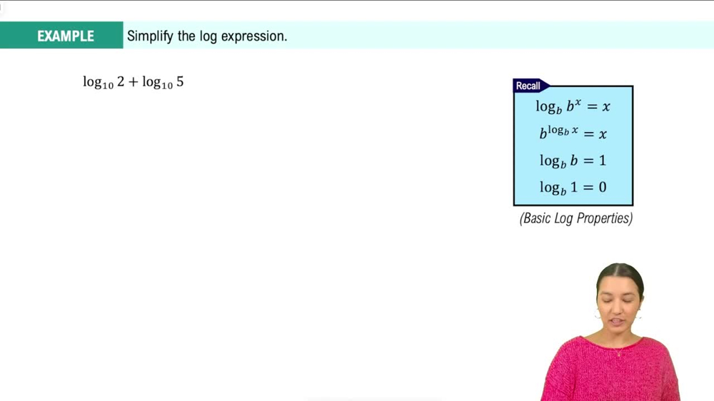 Product Property of Logs Example 1
