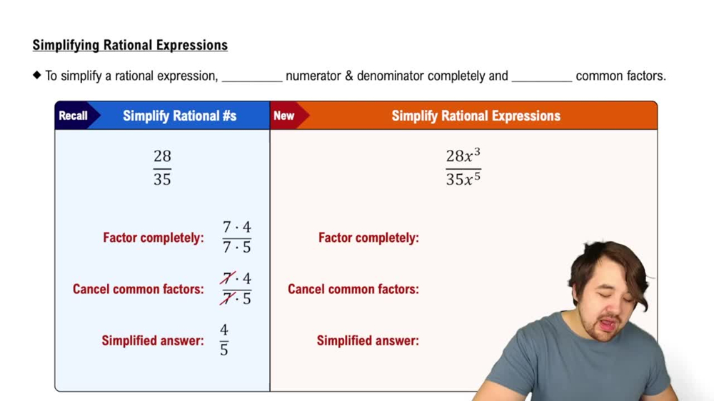 Simplifying Rational Expressions