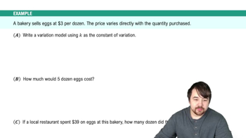 Direct Variation Example 1