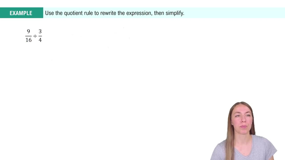 The Quotient Rule for Exponents Example 1