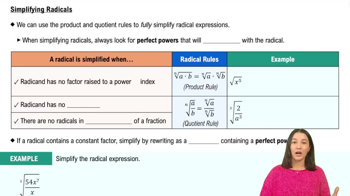 Simplifying Radicals