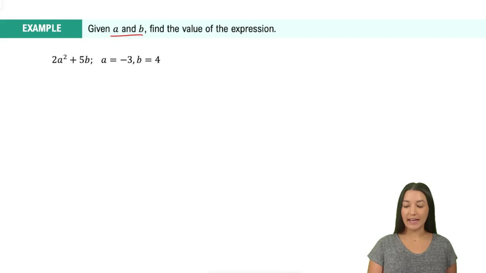 Evaluating Expressions Example 1