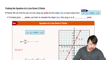 Finding the Equation of a Line Given 2 Points